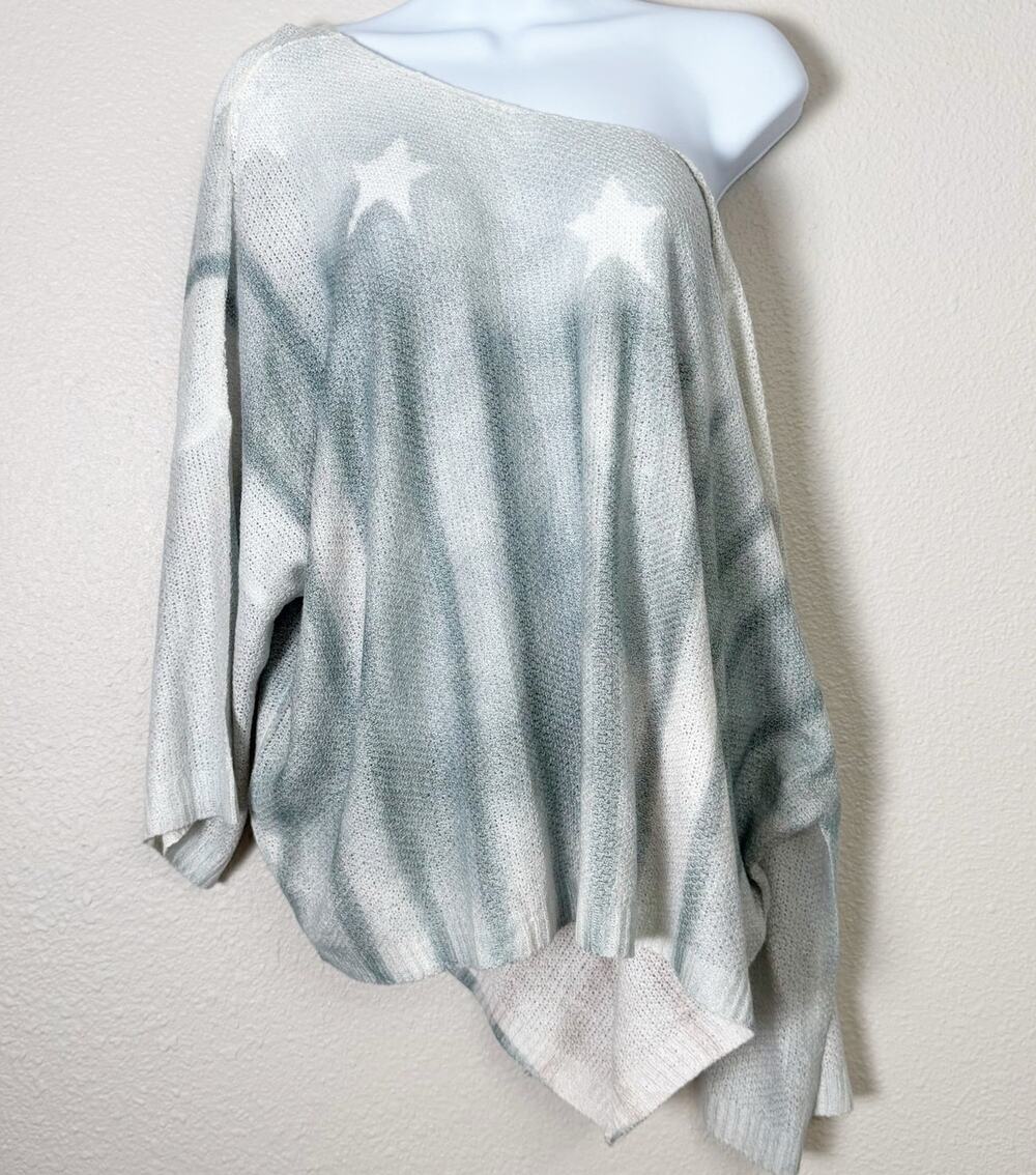 POL | NWOT oversized star graphic pullover ombre bohemian sweater sz S